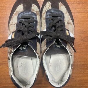 Coach Authentic Q293 Brown/White Sneakers. Size 7 1/2